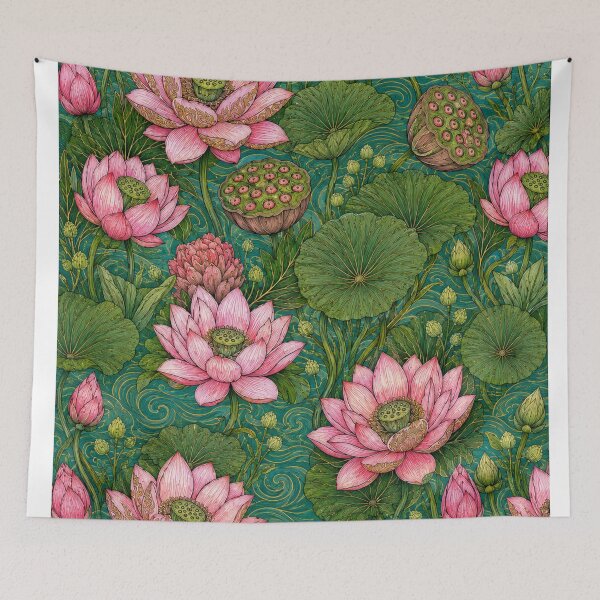 Item preview, Welcome Thailand Lotus Garden – Cute Thai Travel Floral Pattern designed and sold by Beeform.