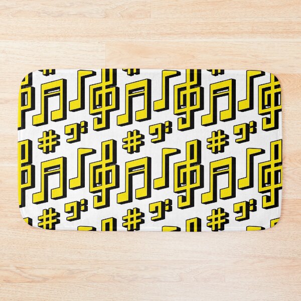 Item preview, Blocky Angular Music Notes Pattern designed and sold by PILANTROP.