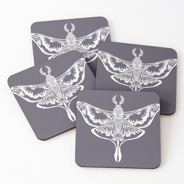 Item preview, White Ink Moth Sketch | Gothic Nature Illustration designed and sold by Combat the Apathy.