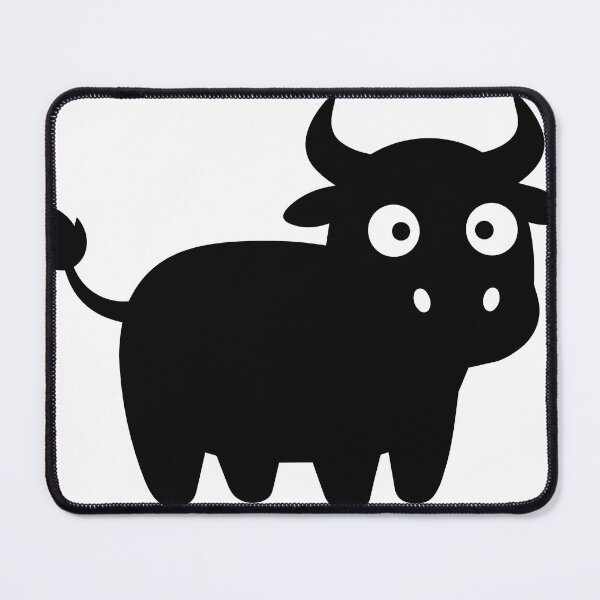 Item preview, Cute Black Bull Sticker - Kawaii Chibi Ox Silhouette Print Minimalist Farmhouse Calf White Background Nursery Wall Art Zodiac Gift designed and sold by BestChoiceService.