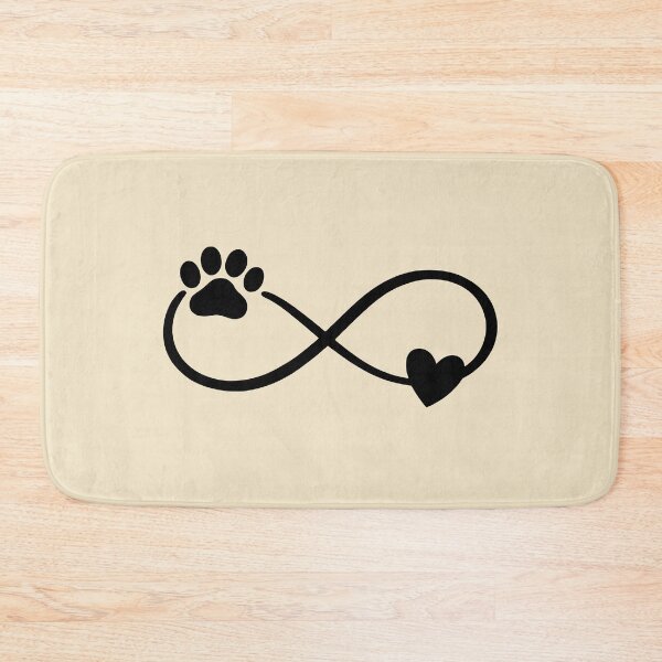 Item preview, Black Infinity Paw Print Heart designed and sold by Corvoria.