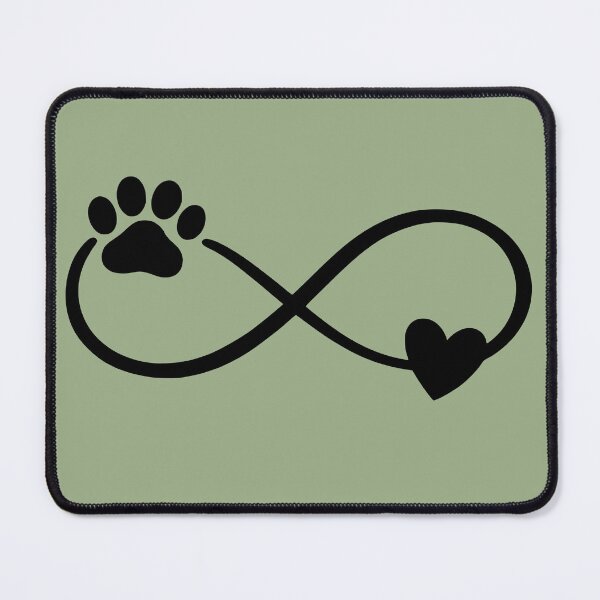 Item preview, Black Infinity Paw Print Heart designed and sold by Corvoria.