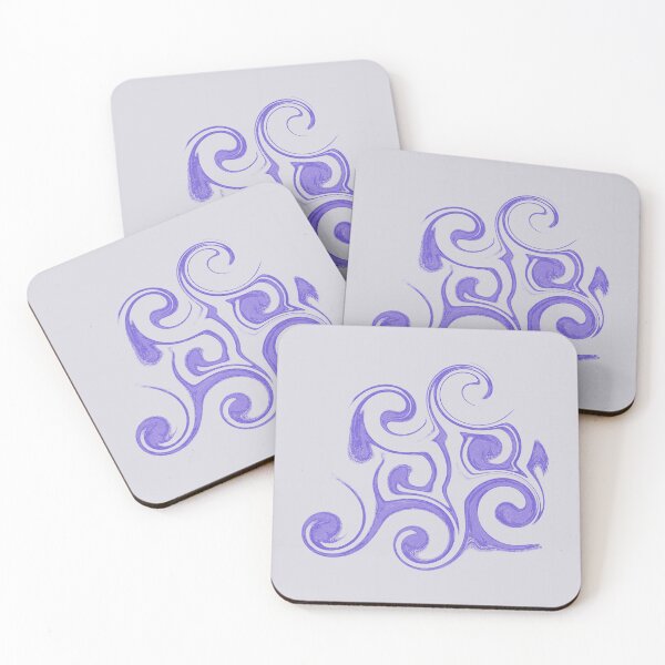 Item preview, Abstract Violet Swirls - Pastel Purple Liquid Marble Fluid Pattern designed and sold by CaramelCo.