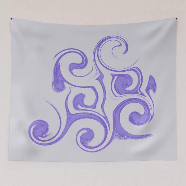 Item preview, Abstract Violet Swirls - Pastel Purple Liquid Marble Fluid Pattern designed and sold by CaramelCo.