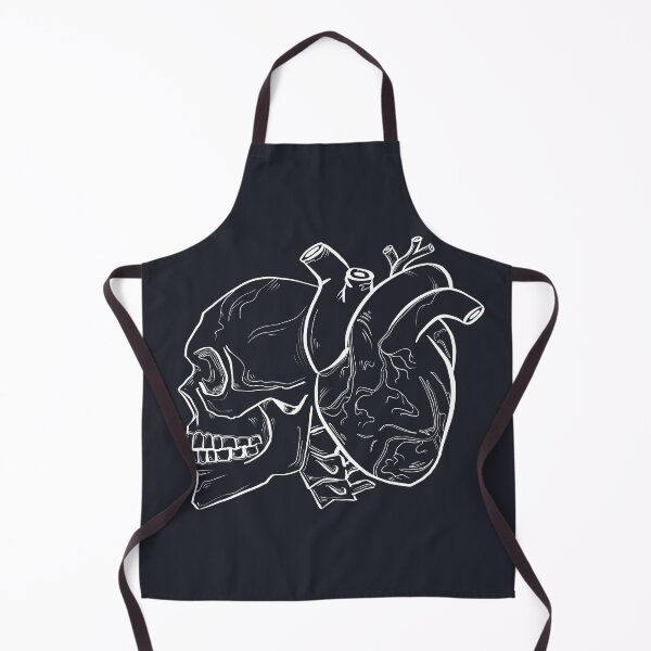 Item preview, Heart and Mind | Bold White Ink Anatomy Illustration designed and sold by Combat the Apathy.