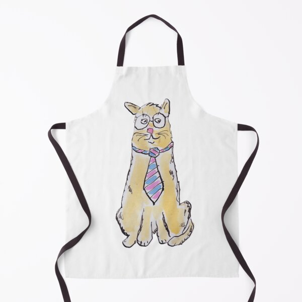 Item preview, Cat wearing glasses and a tie designed and sold by Inky Fingers Illustrations.