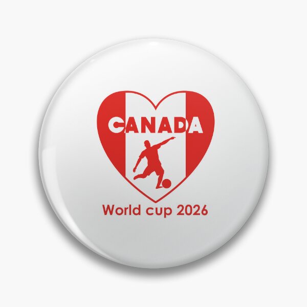 Item preview, Canada Soccer Flag Heart Silhouette World Cup 2026 designed and sold by topprinting.