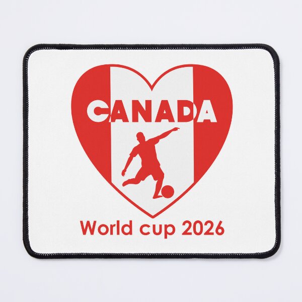 Item preview, Canada Soccer Flag Heart Silhouette World Cup 2026 designed and sold by topprinting.