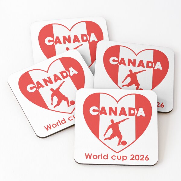 Item preview, Canada Soccer Flag Heart Silhouette World Cup 2026 designed and sold by topprinting.