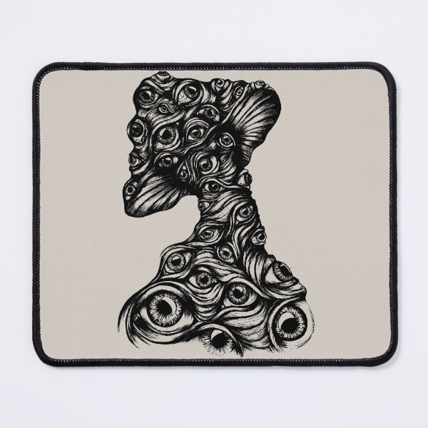 Item preview, Mushroom of Eyes | Psychedelic Surreal Ink Art designed and sold by Combat the Apathy.