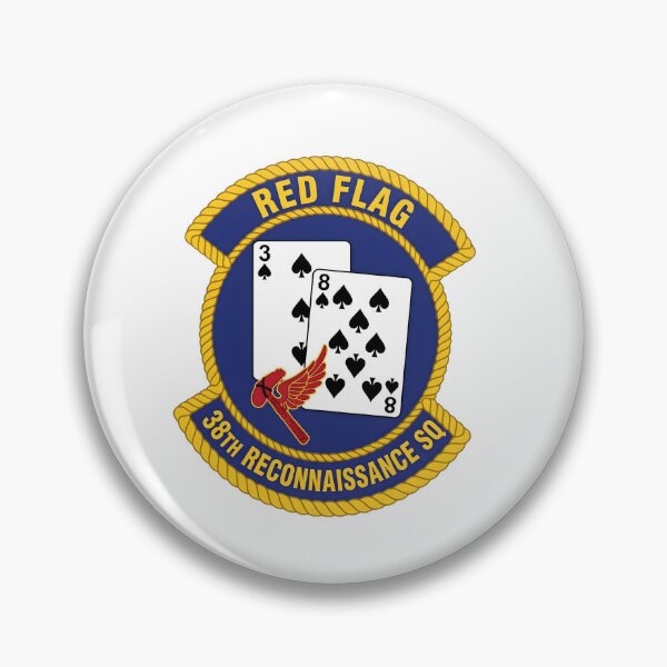 Item preview, US Air Force 38th Reconnaissance Squadron "Red Flag" Insignia designed and sold by CharlieDesings.