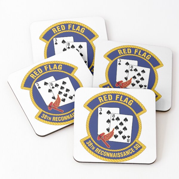 Item preview, US Air Force 38th Reconnaissance Squadron "Red Flag" Insignia designed and sold by CharlieDesings.