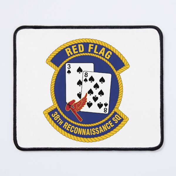 Item preview, US Air Force 38th Reconnaissance Squadron "Red Flag" Insignia designed and sold by CharlieDesings.