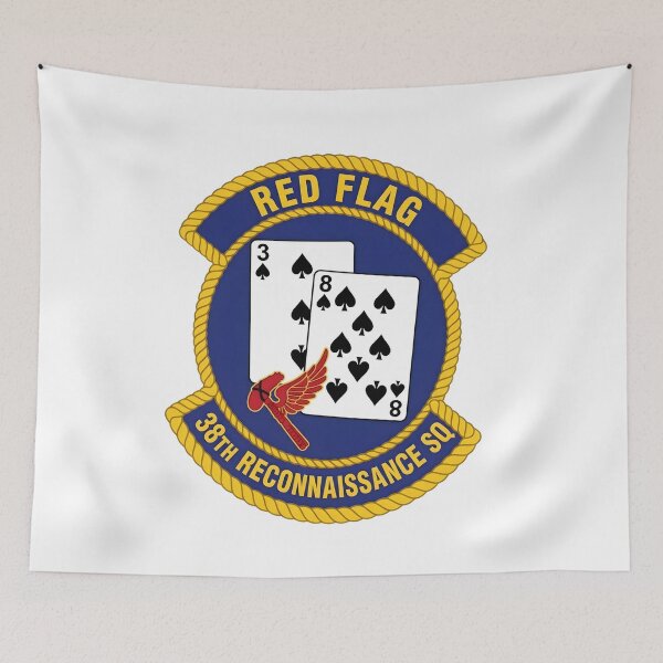 Item preview, US Air Force 38th Reconnaissance Squadron "Red Flag" Insignia designed and sold by CharlieDesings.