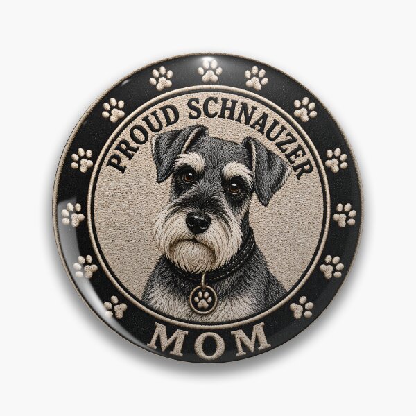 Item preview, Proud Schnauzer Mom - Cute Schnauzer Dog Lover Gift designed and sold by MidNiteFB.