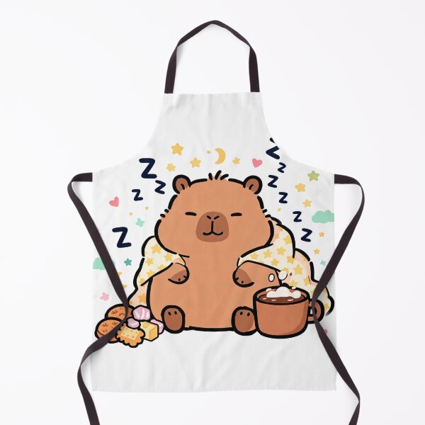Item preview, Sleepy Capybara Kawaii Cozy Night Illustration designed and sold by Sovira Studio .