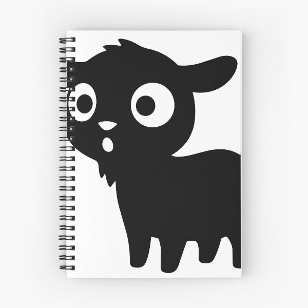 Item preview, Cute Baby Goat Sticker - Kawaii Chibi Lamb Silhouette Print Minimalist White Outline Farmhouse Kid Black Background Nursery Wall Art designed and sold by BestChoiceService.