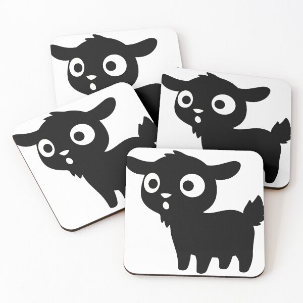 Item preview, Cute Baby Goat Sticker - Kawaii Chibi Lamb Silhouette Print Minimalist White Outline Farmhouse Kid Black Background Nursery Wall Art designed and sold by BestChoiceService.