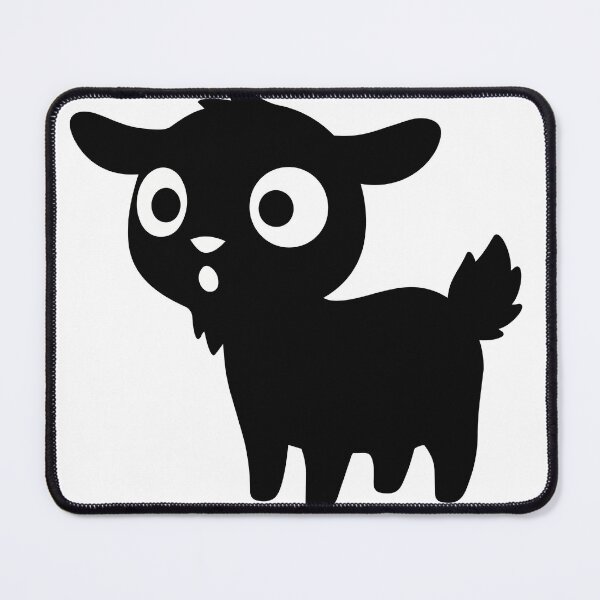 Item preview, Cute Baby Goat Sticker - Kawaii Chibi Lamb Silhouette Print Minimalist White Outline Farmhouse Kid Black Background Nursery Wall Art designed and sold by BestChoiceService.
