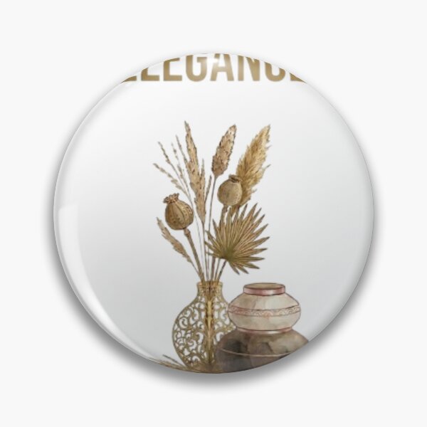 Item preview, Elegant Minimalist Dried Floral Vase Art designed and sold by Northern Glow Art.