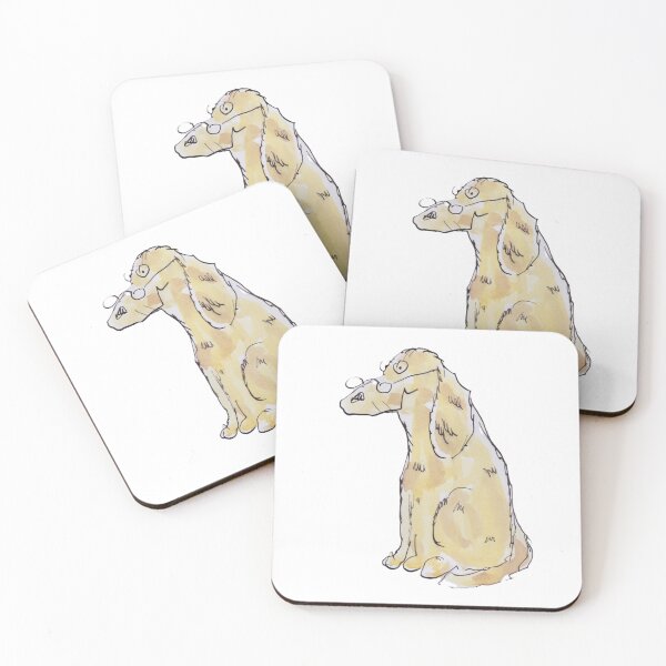 Item preview, Brown dog wearing glasses designed and sold by Inky Fingers Illustrations.