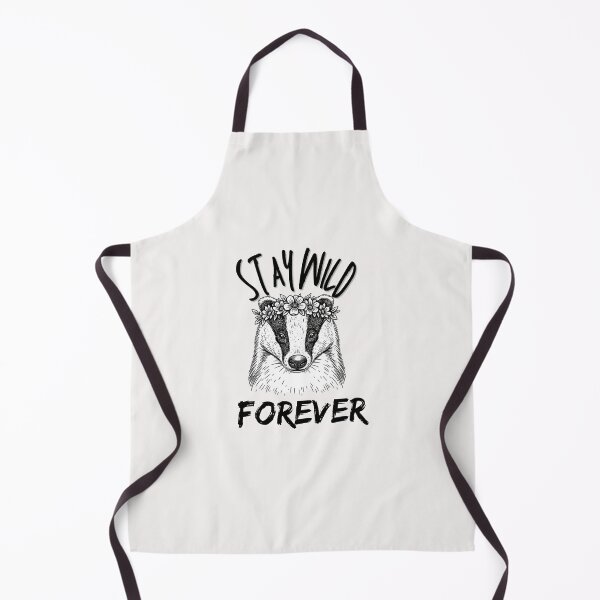 Item preview, Stay Wild Forever Badger Floral Illustration designed and sold by Drop-Drip.