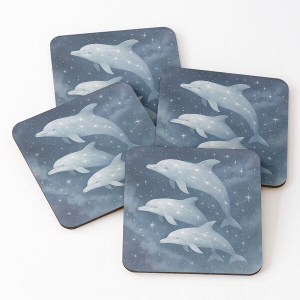 Item preview, Whimsical Starry Sky Dolphins With Constellations designed and sold by PandaTShirtShop.
