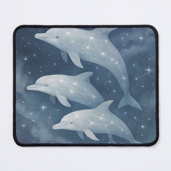 Item preview, Whimsical Starry Sky Dolphins With Constellations designed and sold by PandaTShirtShop.