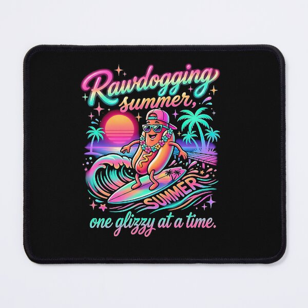 Item preview,  Rawdogging Summer One Glizzy At A Time Funny Hot Dog Surfing Beach Vibes Tee designed and sold by graphixpolash.