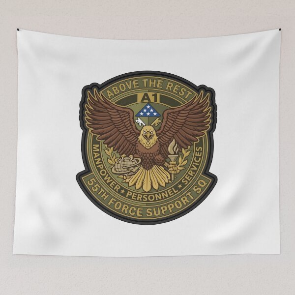 Item preview, US Air Force 55th Force Support Squadron Insignia designed and sold by CharlieDesings.