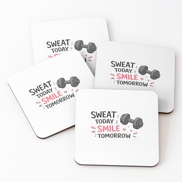 Item preview, Sweat Today Smile Tomorrow | Gym Motivation Sticker designed and sold by Brightberry Studio.