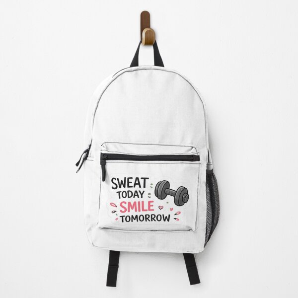 Item preview, Sweat Today Smile Tomorrow | Gym Motivation Sticker designed and sold by Brightberry Studio.