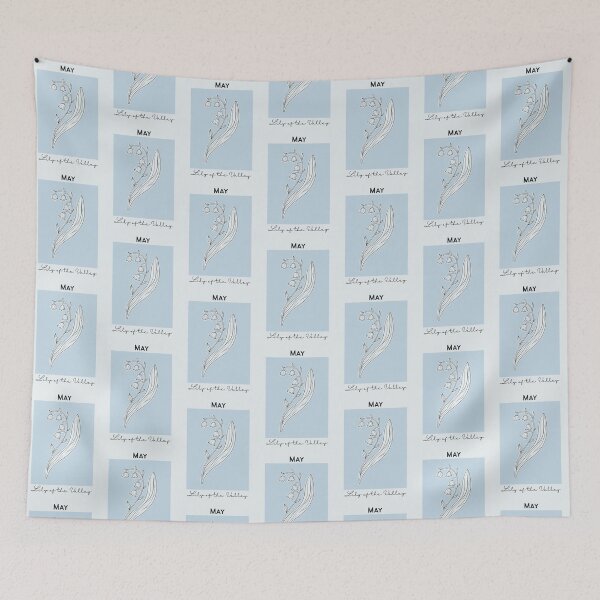 Item preview, Blue Lily of the Valley May Birth Flower Pretty Illustration designed and sold by winterpumpkin.