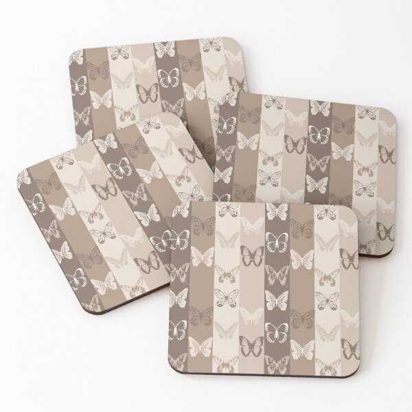 Item preview, Neutral Colour Palette Butterfly Stripes 2 designed and sold by PatternTitan.