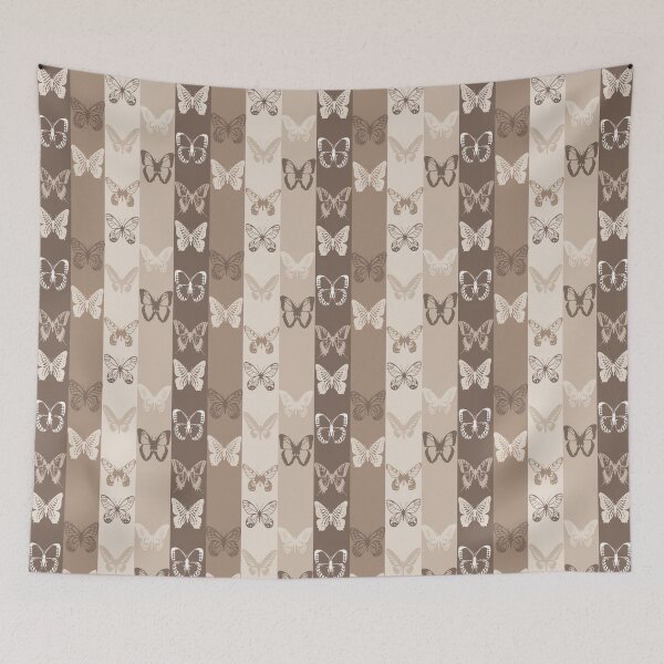 Item preview, Neutral Colour Palette Butterfly Stripes 2 designed and sold by PatternTitan.