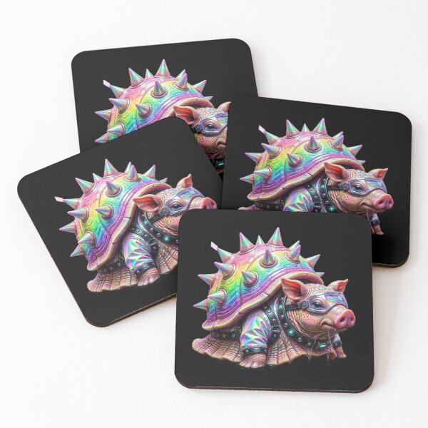 Item preview, Neon Punk Spiky Pig designed and sold by LujziWorld.