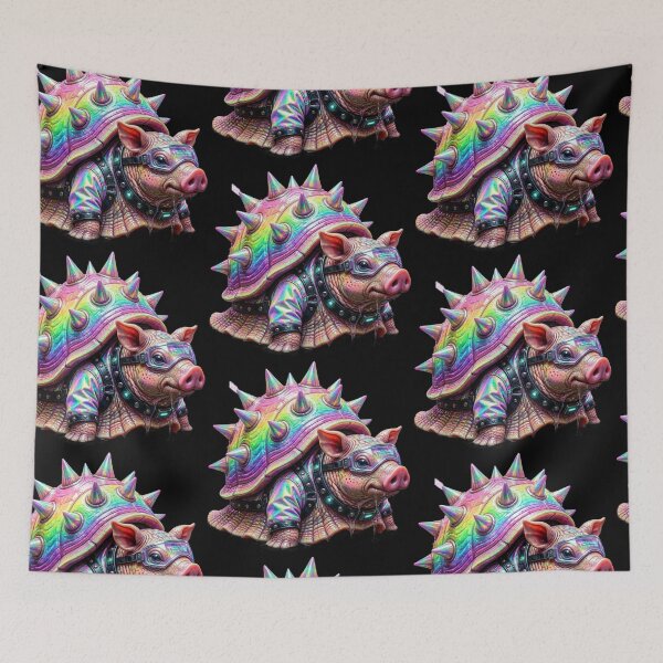Item preview, Neon Punk Spiky Pig designed and sold by LujziWorld.
