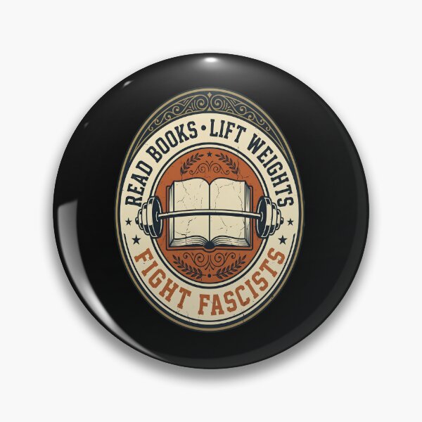 Item preview, Read Lift Fight Fascists Vintage Badge designed and sold by Sugengthecraftd.