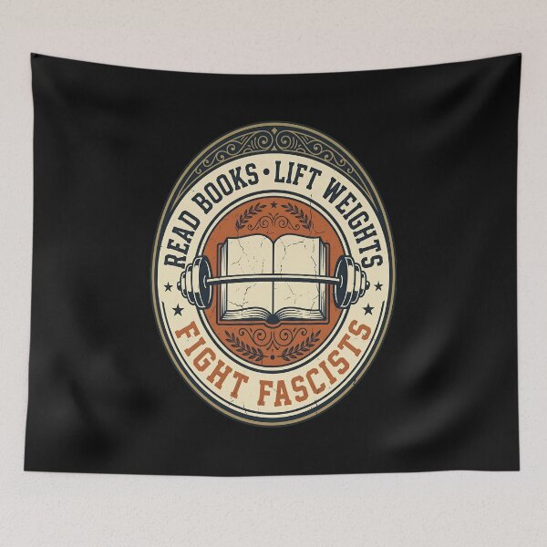 Item preview, Read Lift Fight Fascists Vintage Badge designed and sold by Sugengthecraftd.