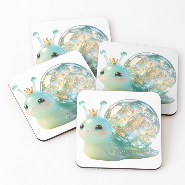 Item preview, Emerald Snail - Kawaii Lucky Golden Star Crystal designed and sold by ABYSSLAB.
