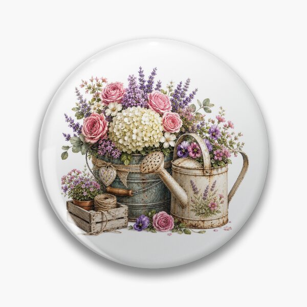 Item preview, Vintage Cottagecore Garden Flowers Watercolor designed and sold by PetalGarden.