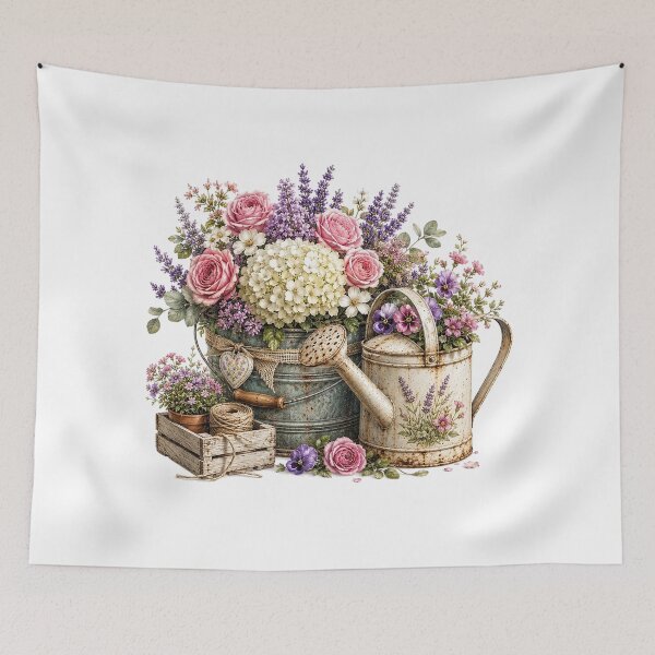Item preview, Vintage Cottagecore Garden Flowers Watercolor designed and sold by PetalGarden.