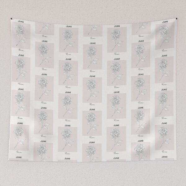 Item preview, White Rose June Birth Flower Pretty Illustration designed and sold by winterpumpkin.