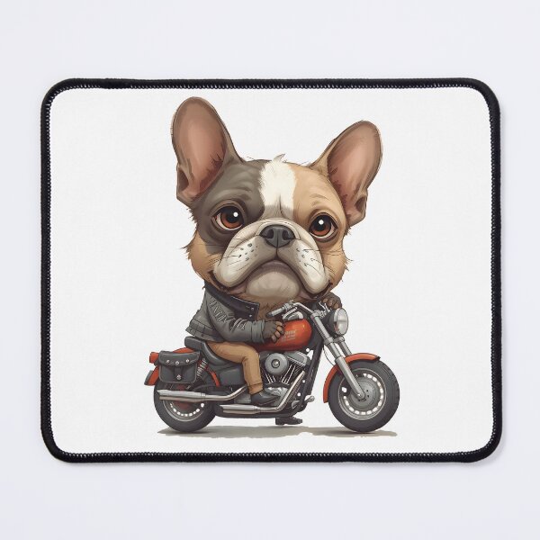 Item preview, French Bulldog Riding Chopper Motorcycle Cartoon designed and sold by Paulocdias.