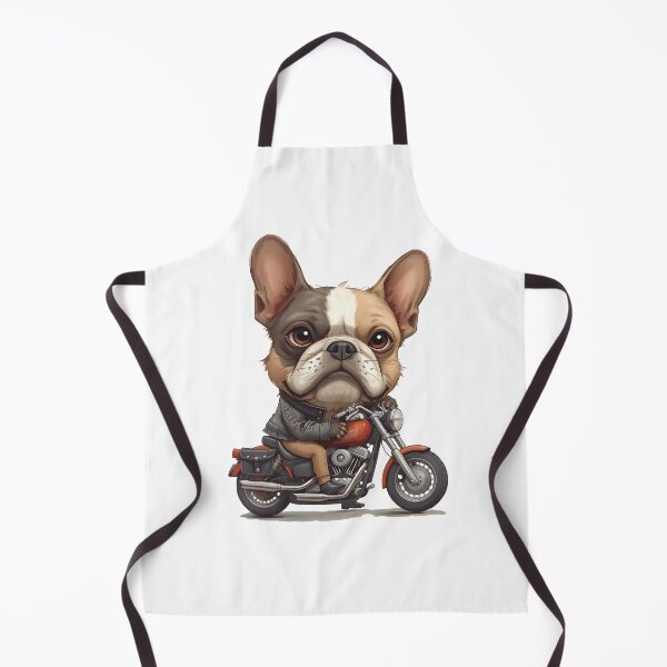 Item preview, French Bulldog Riding Chopper Motorcycle Cartoon designed and sold by Paulocdias.