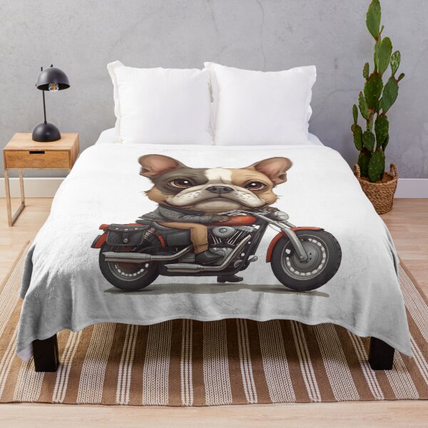 Item preview, French Bulldog Riding Chopper Motorcycle Cartoon designed and sold by Paulocdias.