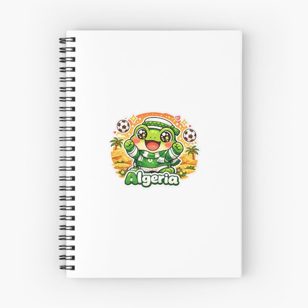 Item preview, Cute Frog Soccer Fan Algeria Kawaii Sticker designed and sold by Cozy404Lab.
