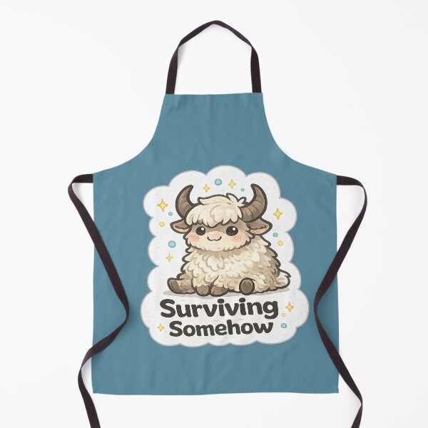 Item preview, Surviving Somehow Yak Meme | Cute Relatable Animal Sticker Design designed and sold by BabyStark.