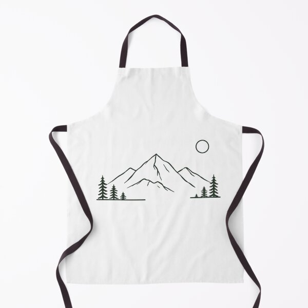 Item preview, Mystic Mountain Forest Line Art | Minimalist Nature Aesthetic | Retro Wilderness Design designed and sold by NBT-NOVA.