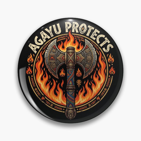 Item preview, Agayu Protects Tribal Axe Orisha Emblem designed and sold by DuckOddity.
